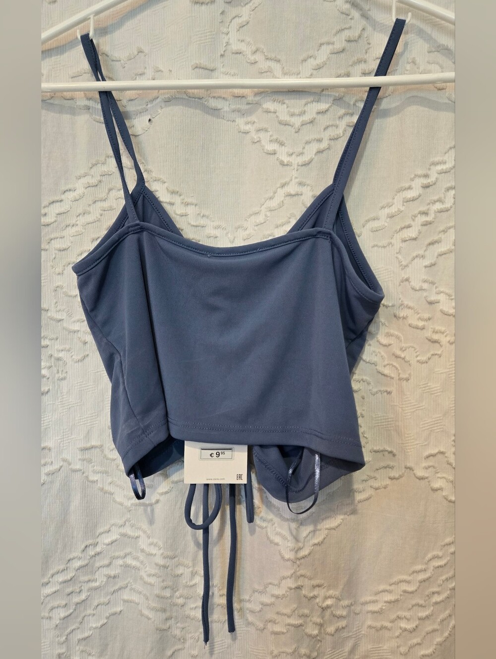 Zara Slate Blue Ruched Drawstring Cami - Picture 2 of 3